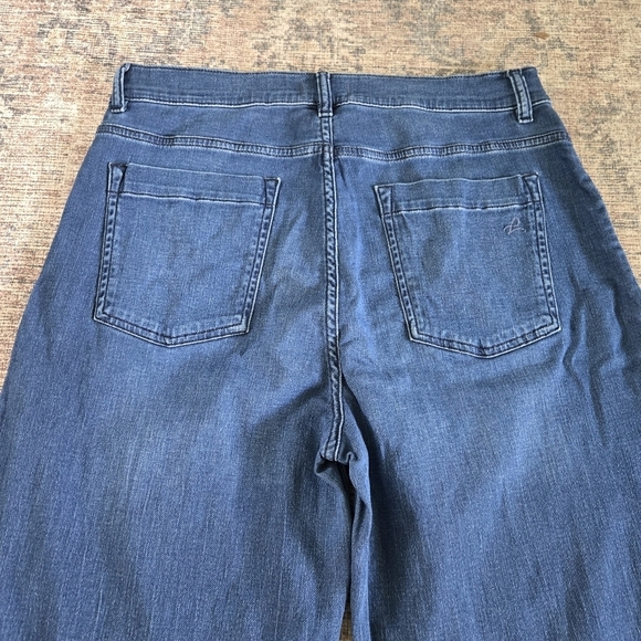 DL1961 Hepburn Wide Leg High Rise Blue Jeans Denim Vintage 33" Blue Tide Size 31 - Picture 8 of 8